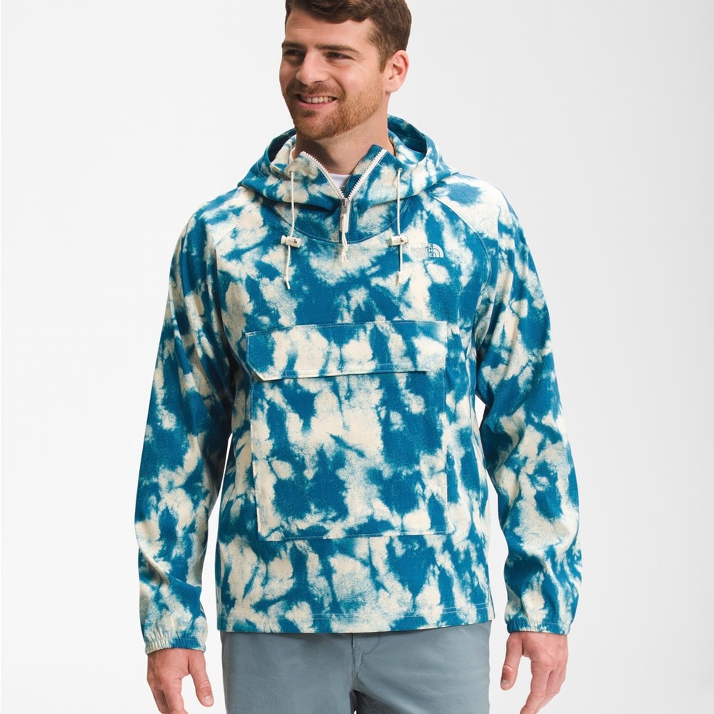 The North Face Printed Class V Pullover Anorak in Vintage Indigo Mushroom Abyss